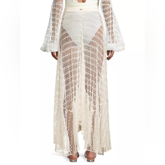 PATBO Sheer Lace Long Beach Skirt Size: M - Picture 5 of 6